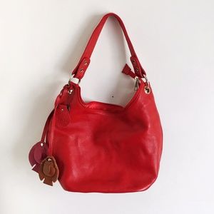 Red Handbag with Silk Interior from Apsara
